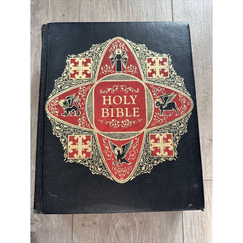 Large Holy Bible King James Version Deluxe Family Heritage Edition Vintage‎